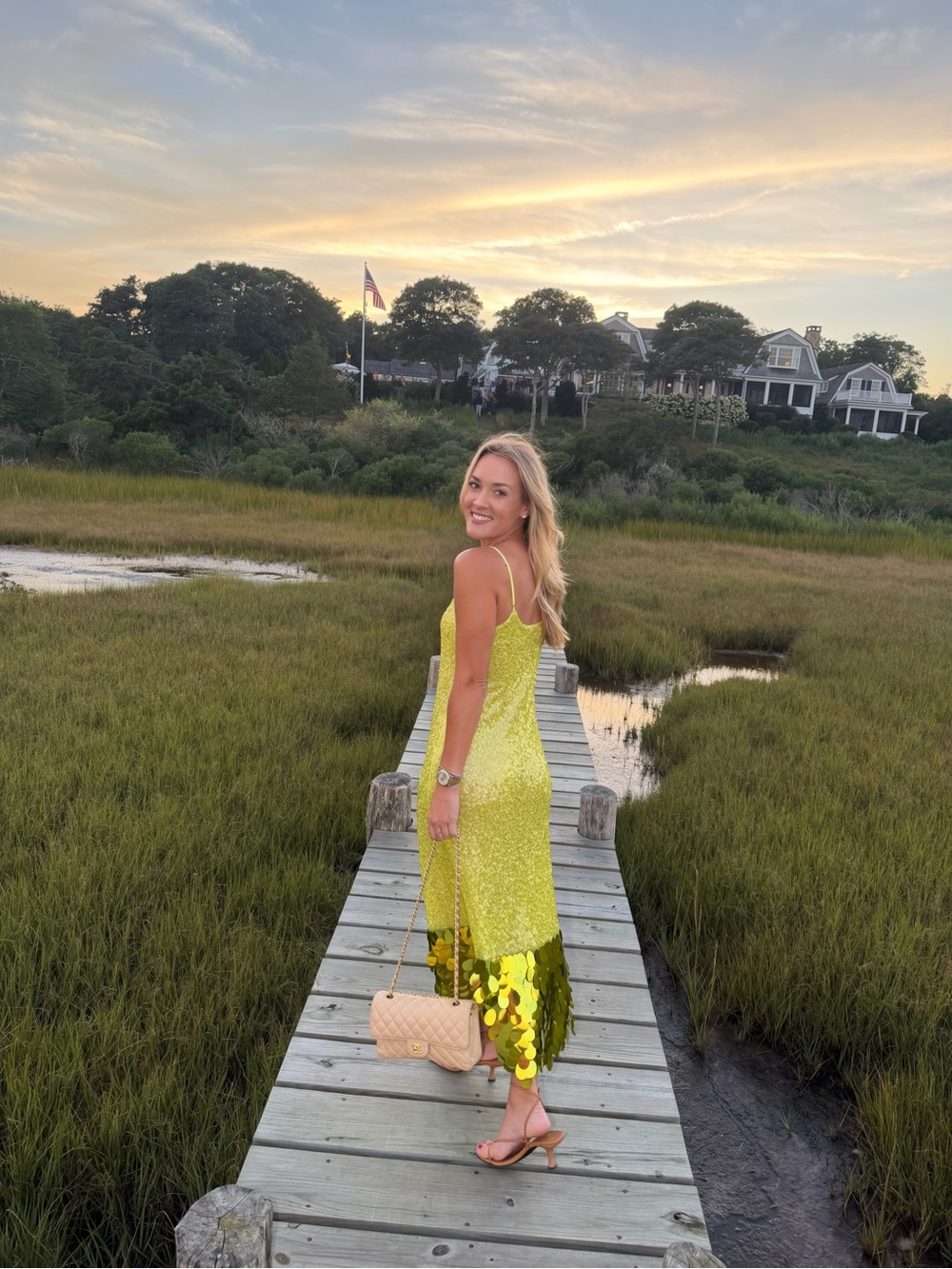 Simon Miller Lime Green Sequin Dress - Picture 4 of 5